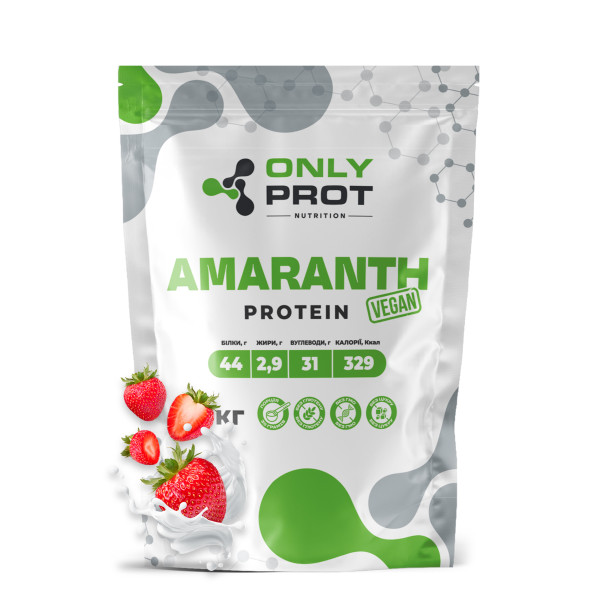 Амарантовий протеїн Onlyprot 1 кг полуниця