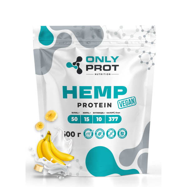 Конопляний протеїн Onlyprot 500 г банан