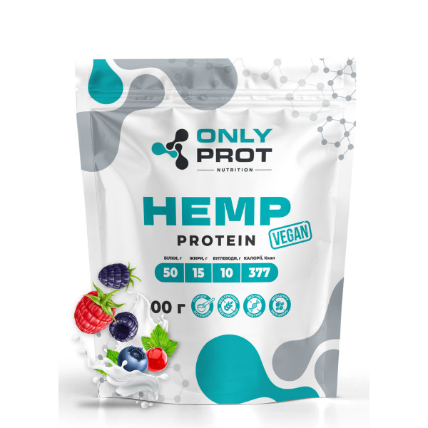 Конопляний протеїн Onlyprot 500 г лісові ягоди