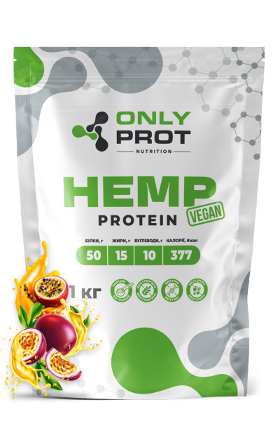 Конопляний протеїн Onlyprot 1 кг маракуя
