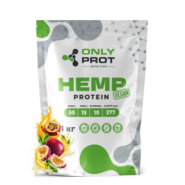 Конопляний протеїн Onlyprot 1 кг маракуя