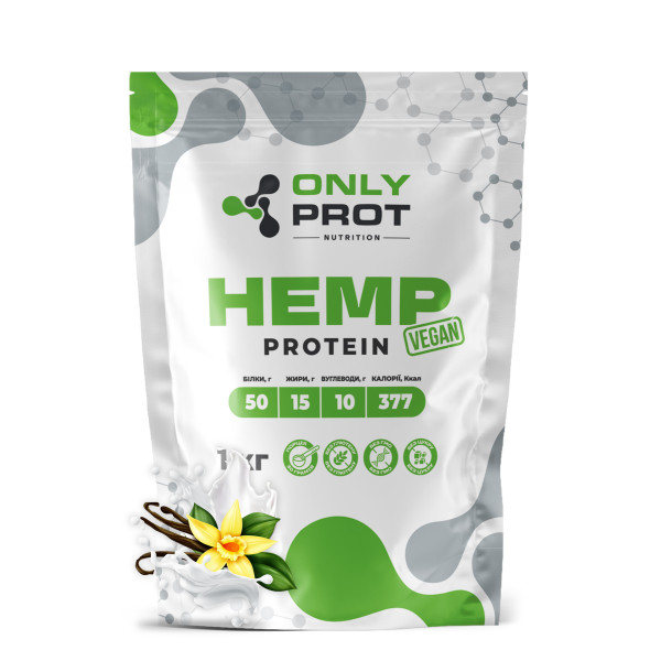 Конопляний протеїн Onlyprot 1 кг ваніль