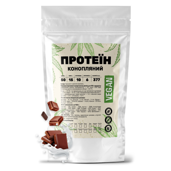 Конопляний протеїн 1 кг молочний шоколад