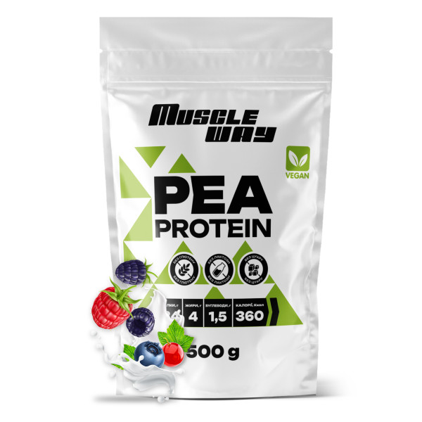 Гороховий протеїн MuscleWay 500 г лісова ягода