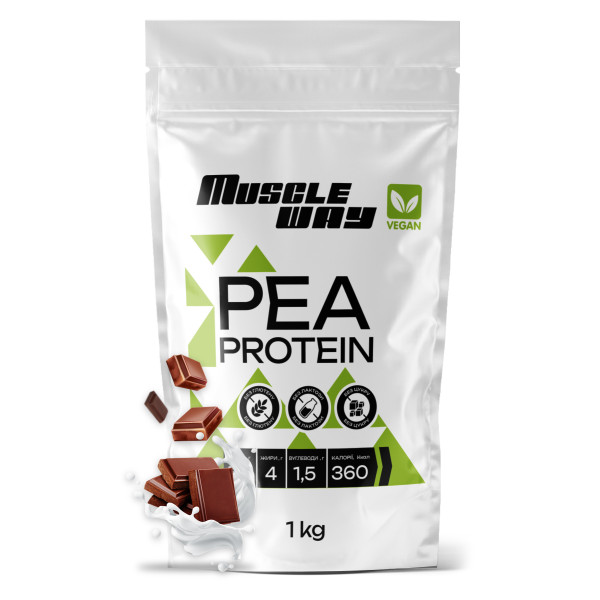 Гороховий протеїн MuscleWay 1 кг молочний шоколад