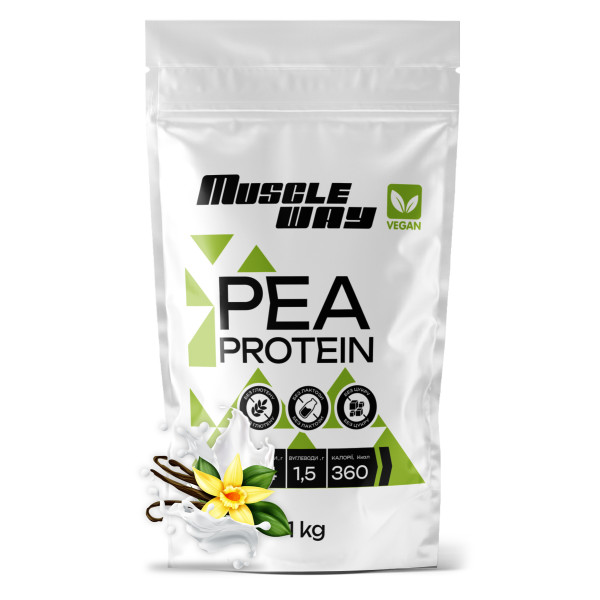Гороховий протеїн MuscleWay 1 кг ваніль