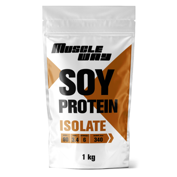 Соєвий протеїн 90% MuscleWay 1 кг без смаку