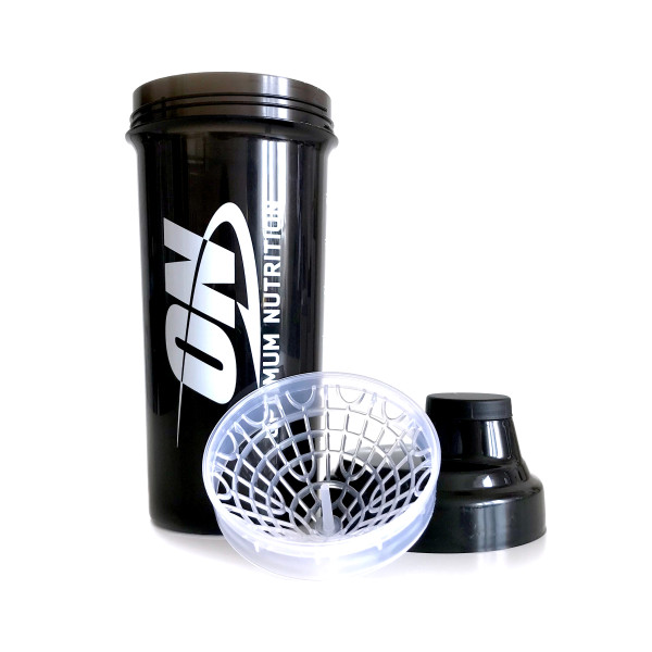 Шейкер Optimum Nutrition 700 мл чорний + сітка