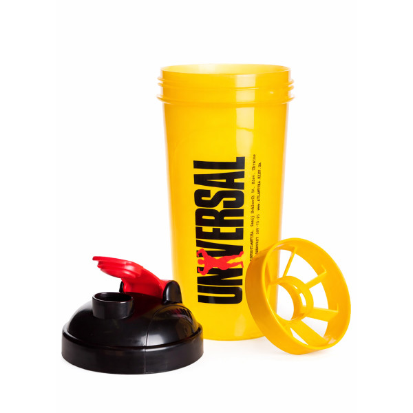 Шейкер Universal Nutrition 700 мл жовтий + сітка